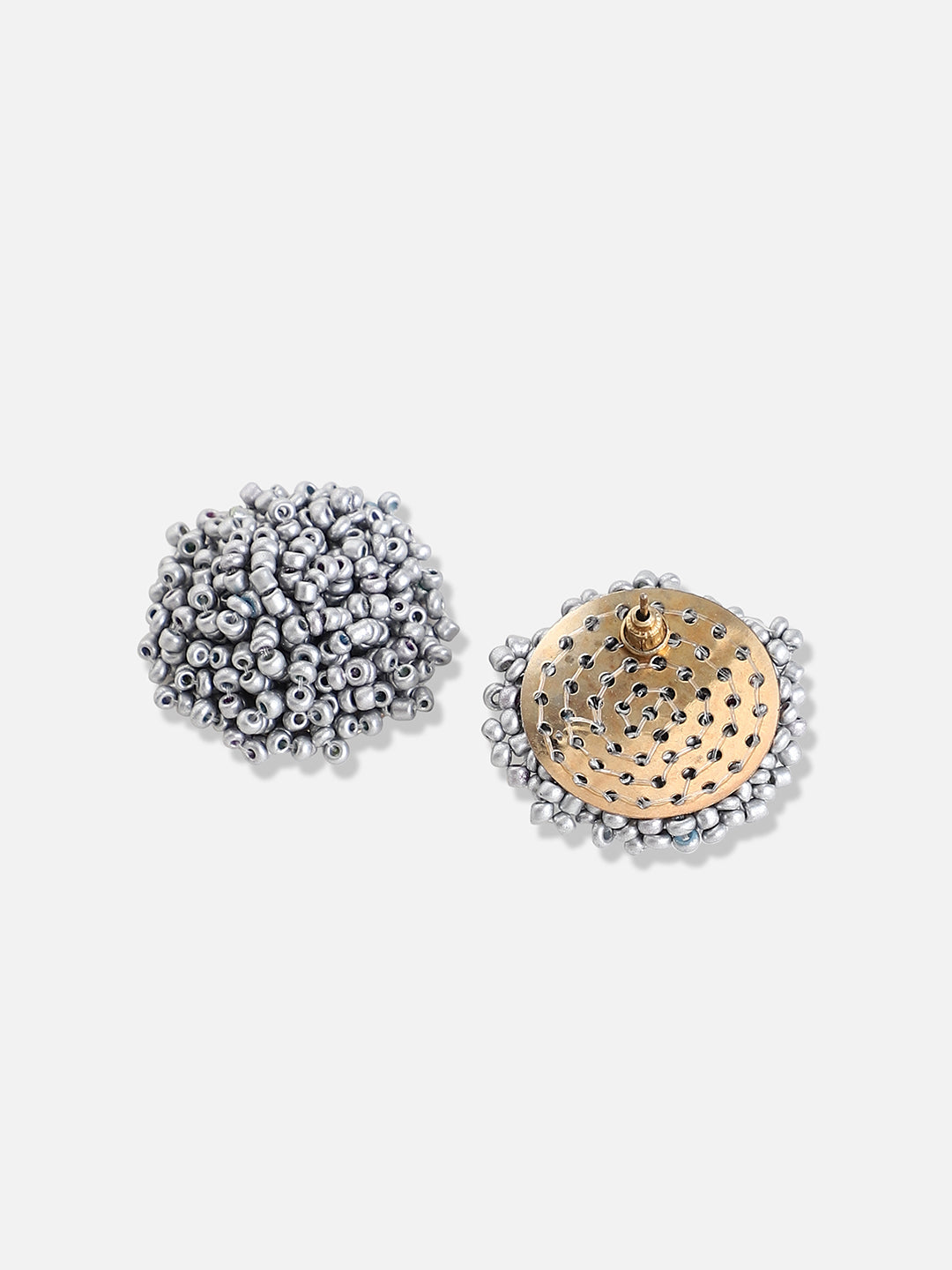 Silver Plated Designer Stone Party Stud