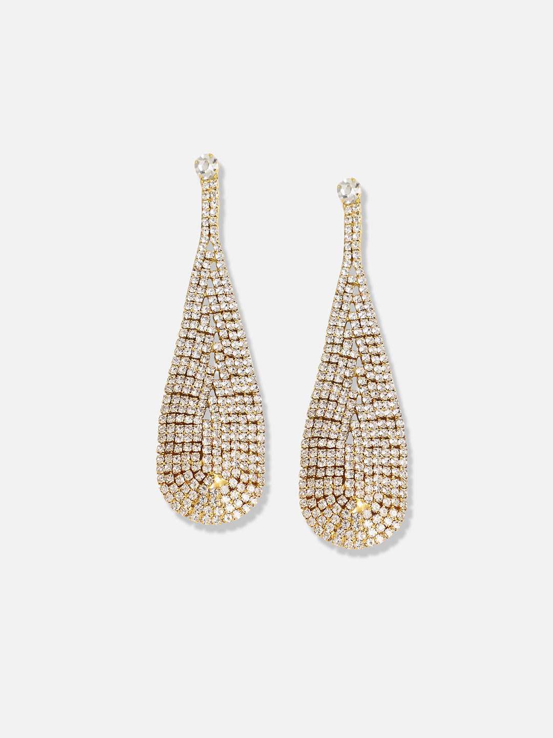 Gold Plated Designer Stone Party Drop Earring