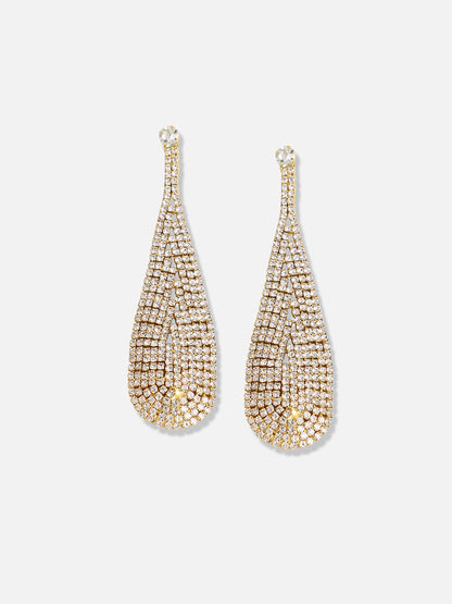Gold Plated Designer Stone Party Drop Earring