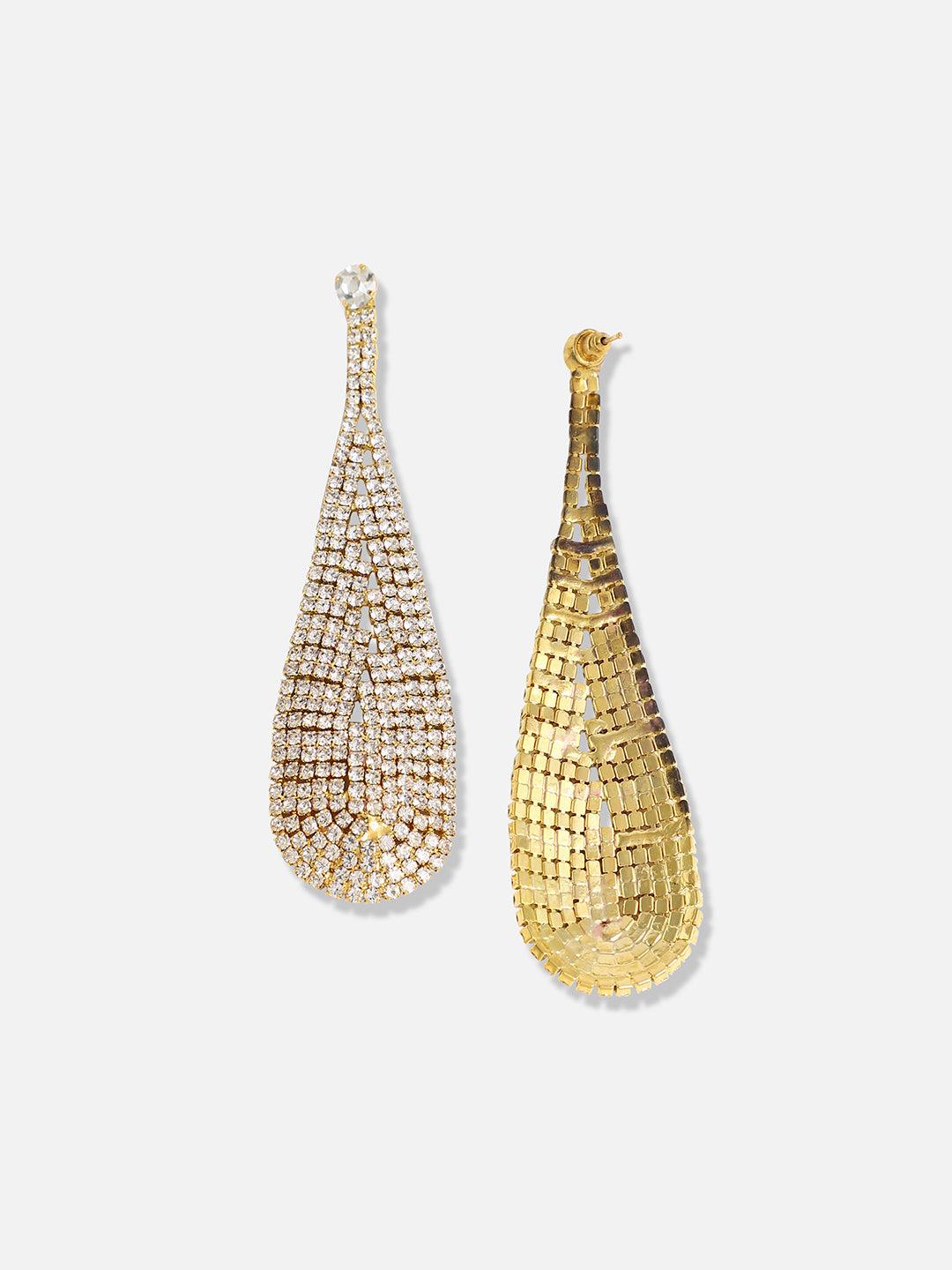 Gold Plated Designer Stone Party Drop Earring