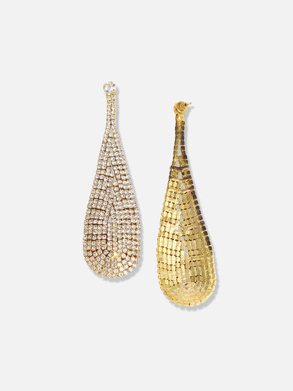 Gold Plated Designer Stone Party Drop Earring