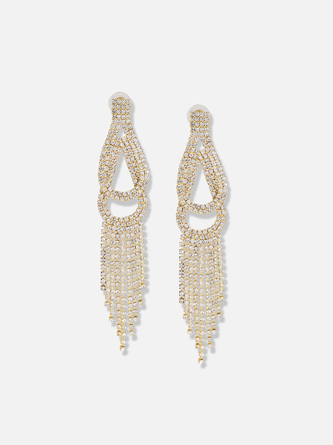 Gold Plated Designer Stone Party Drop Earring