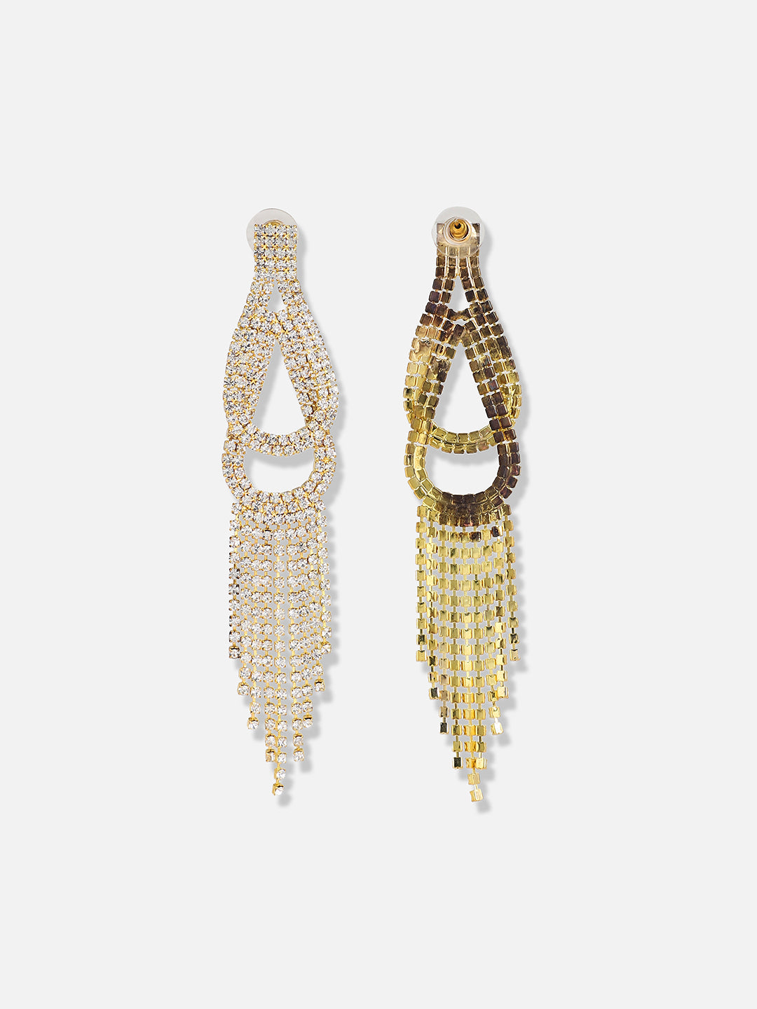 Gold Plated Designer Stone Party Drop Earring