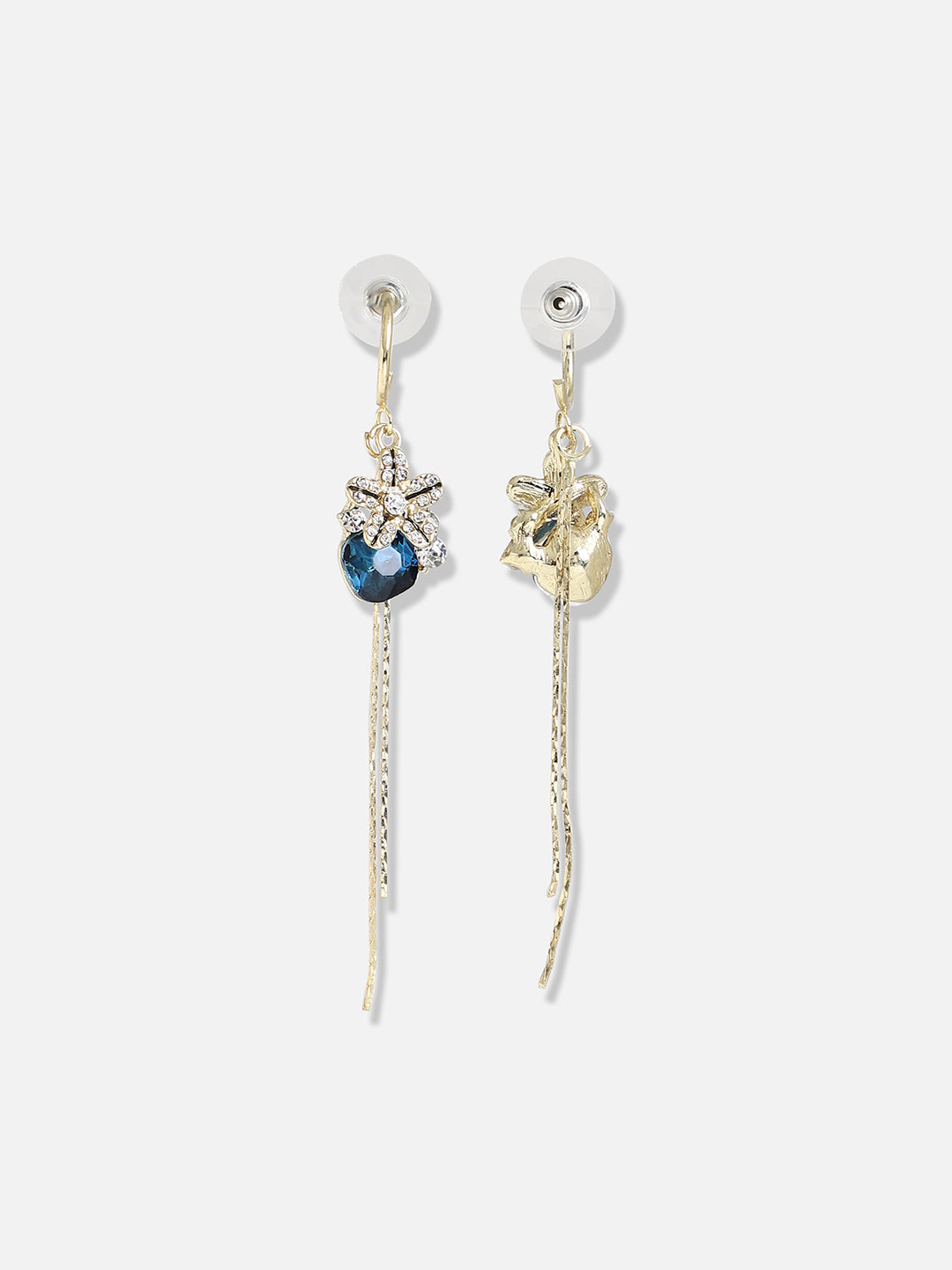 Silver Plated Designer Stone Casual Drop Earring