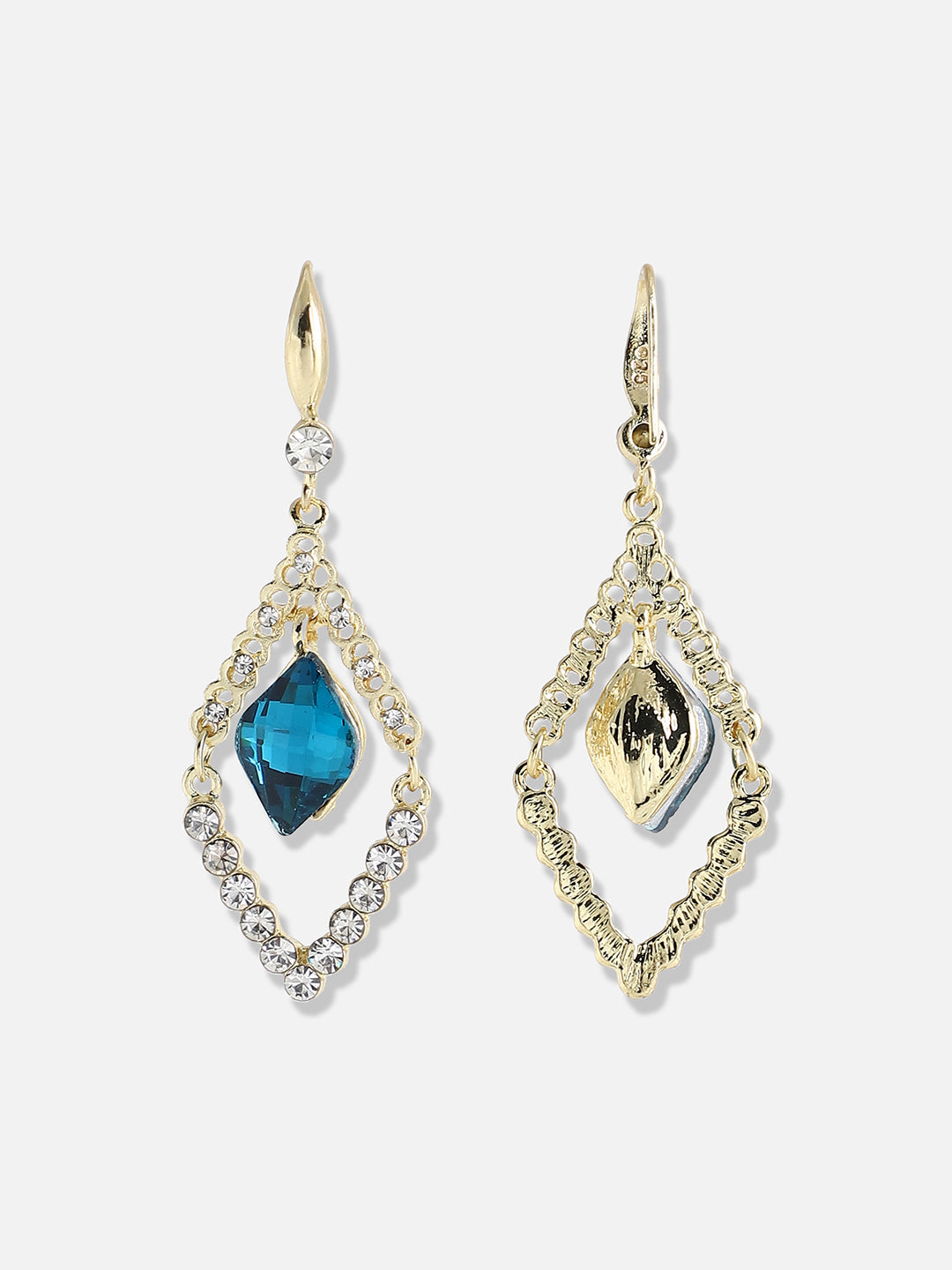 Silver Plated Designer Stone Party Drop Earring