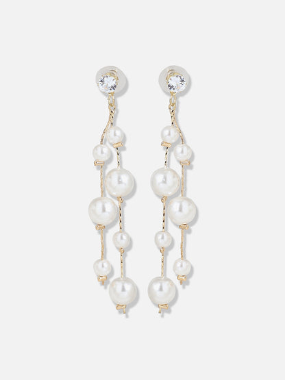 Gold Plated Pearls Casual Drop Earring