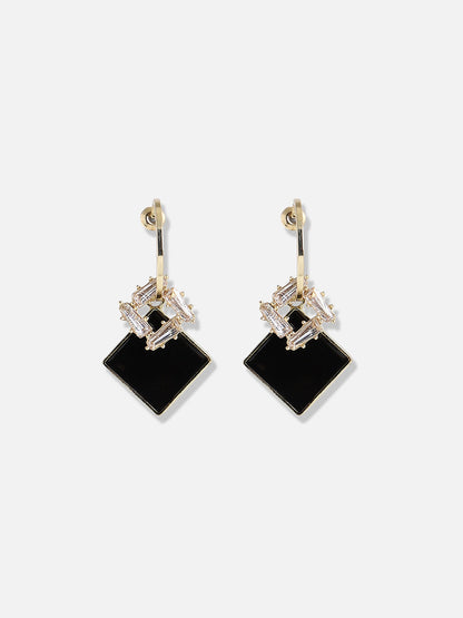 Gold Plated Designer Stone Casual Drop Earring