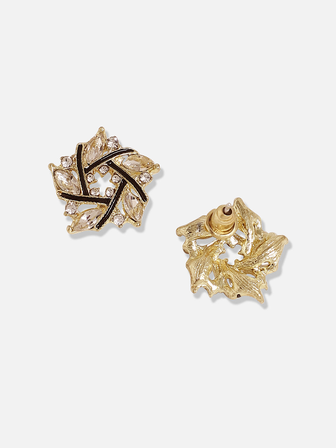 Gold Plated Designer Stone Casual Stud