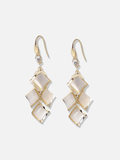 Gold Plated Designer Stone Casual Drop Earring