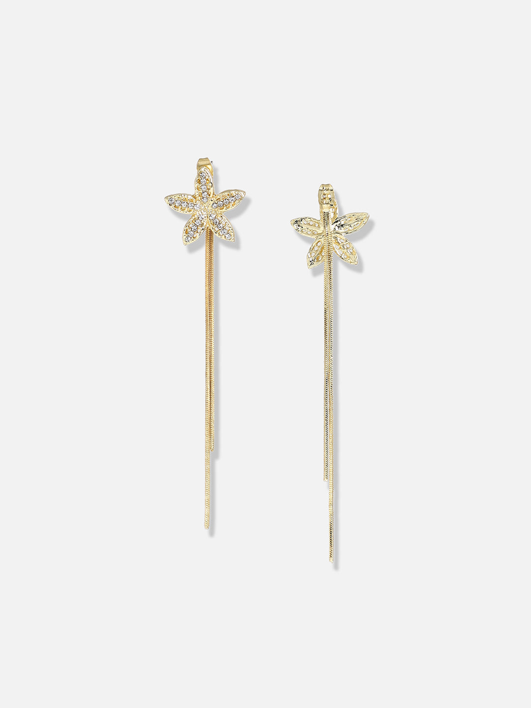 Gold Plated Designer Stone Casual Drop Earring