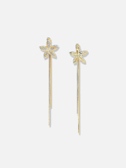 Gold Plated Designer Stone Casual Drop Earring