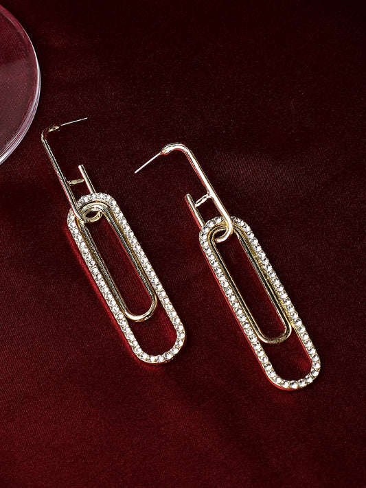 Silver Plated Designer Stone Casual Drop Earring