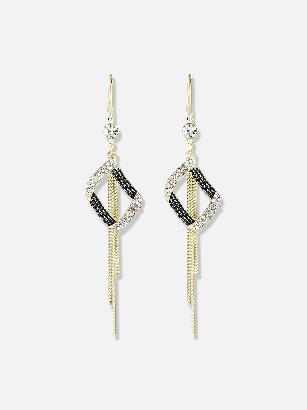 Gold Plated Designer Stone Casual Drop Earring