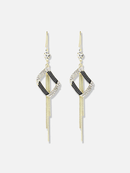 Gold Plated Designer Stone Casual Drop Earring