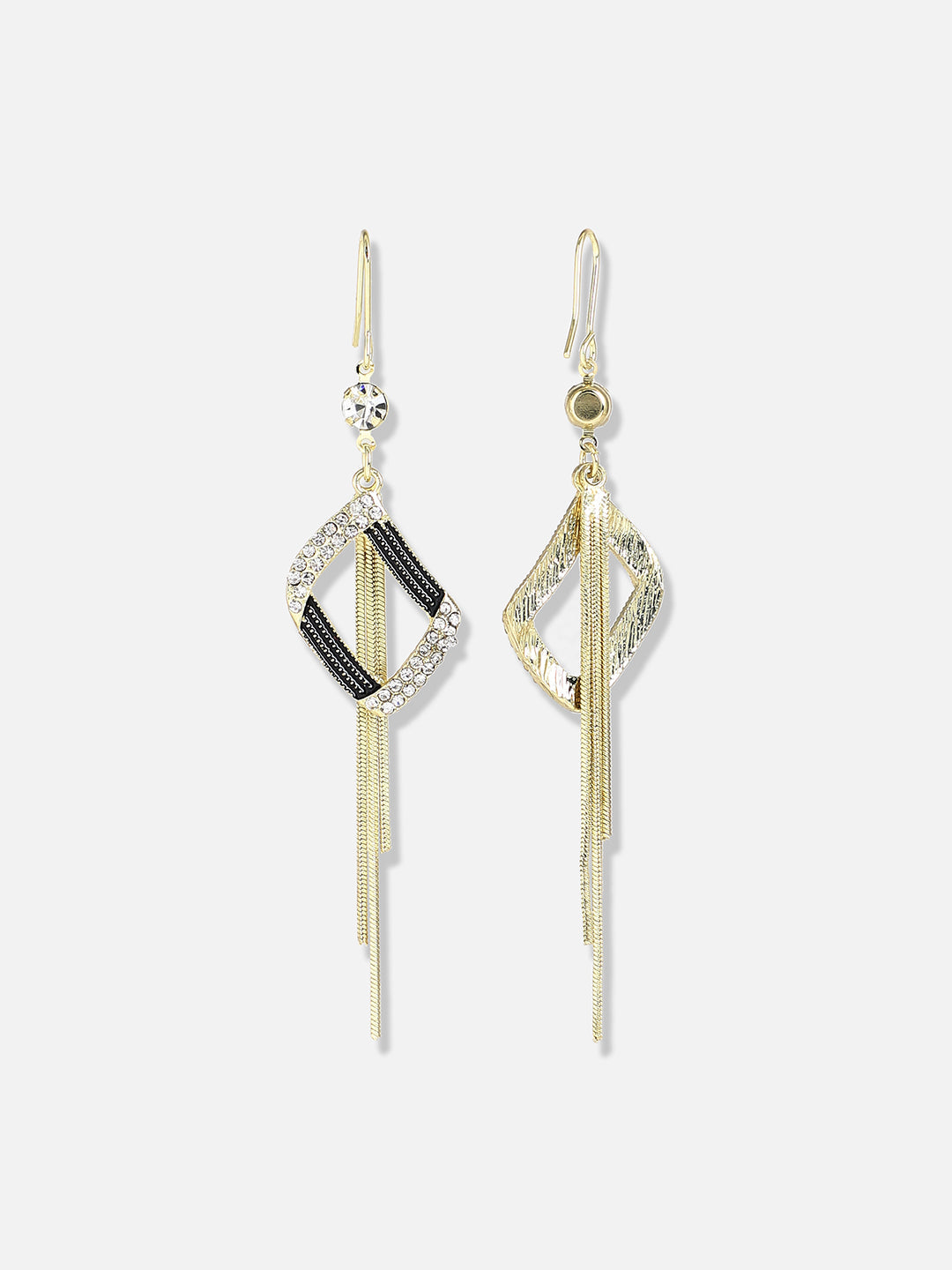 Gold Plated Designer Stone Casual Drop Earring