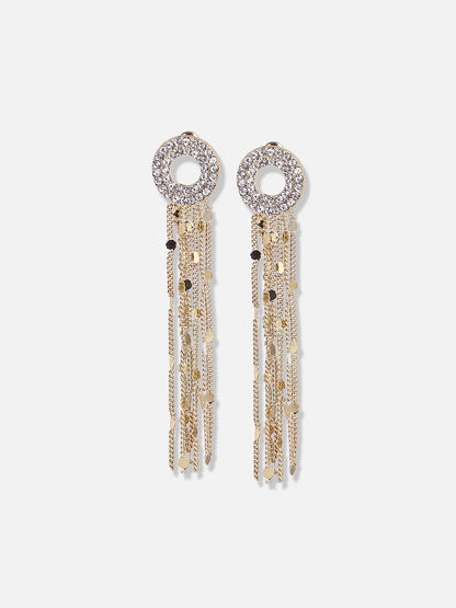 Gold Plated Designer Stone Party Drop Earring