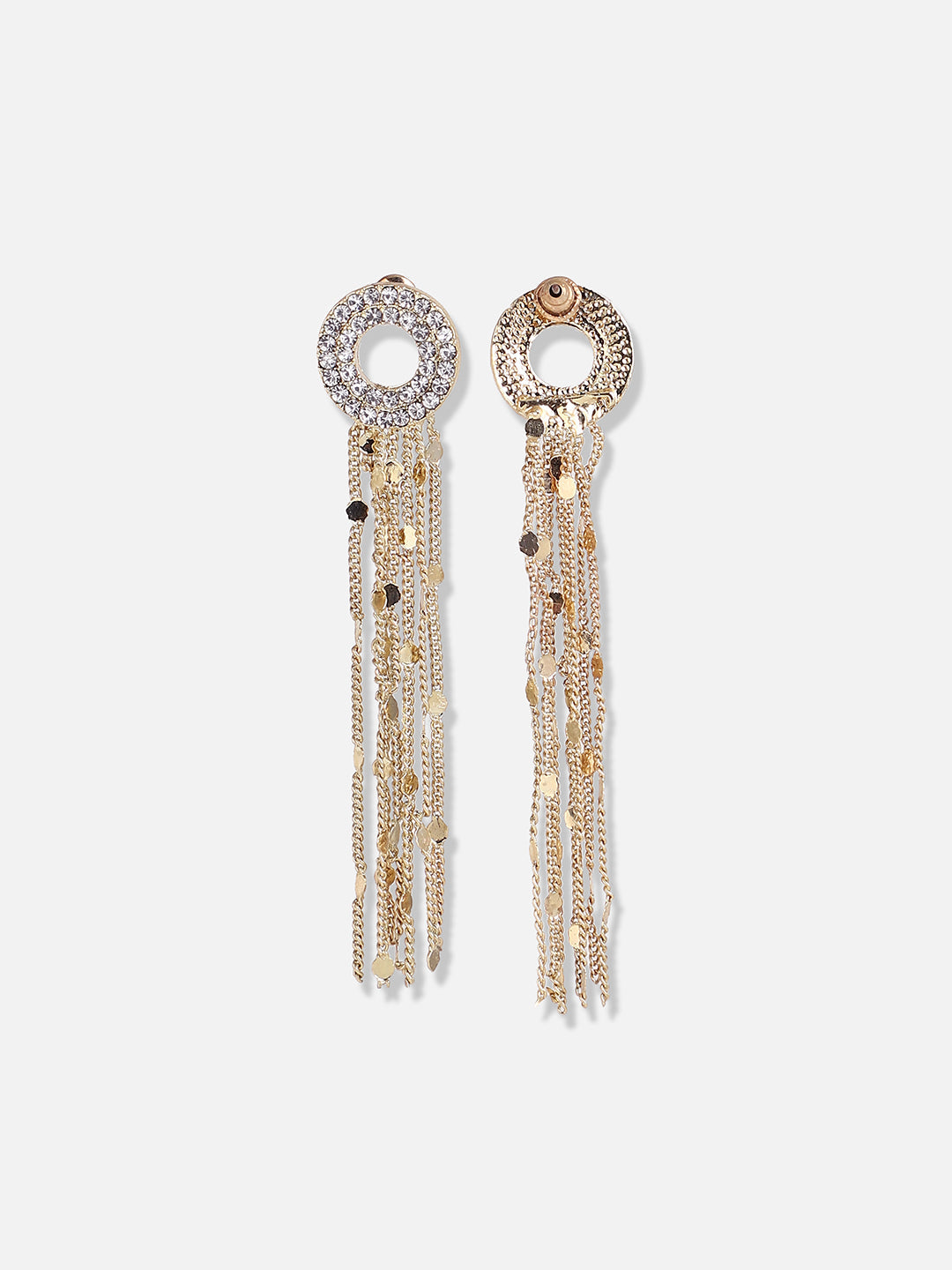 Gold Plated Designer Stone Party Drop Earring