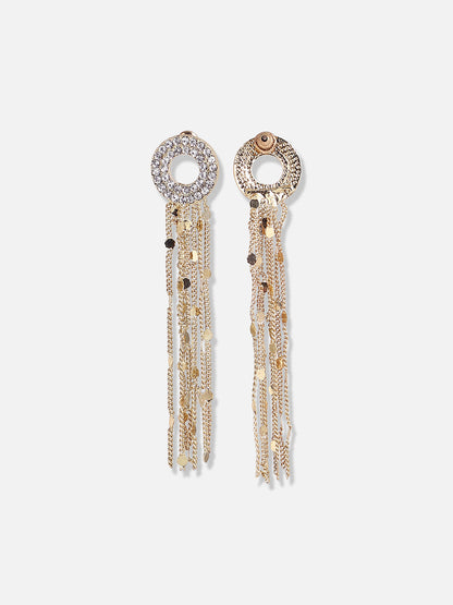 Gold Plated Designer Stone Party Drop Earring