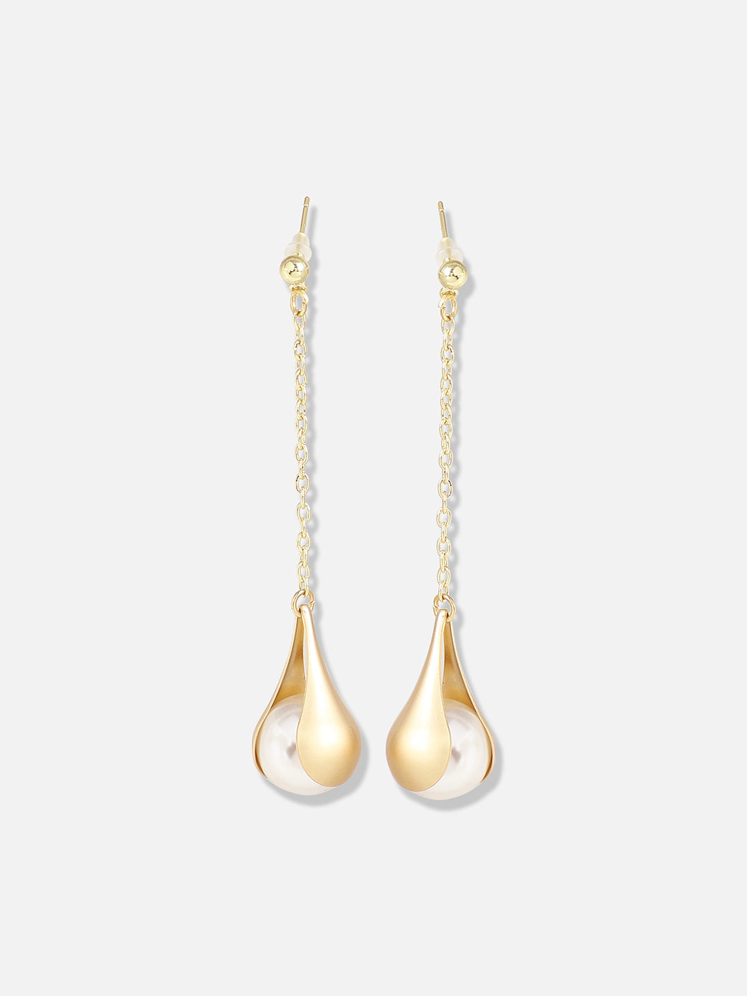 Gold Plated Pearls Casual Drop Earring