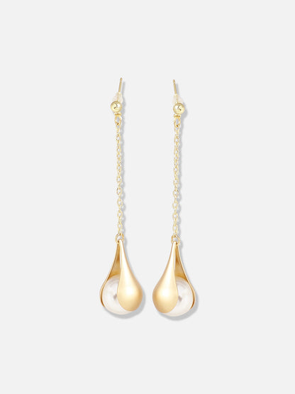 Gold Plated Pearls Casual Drop Earring