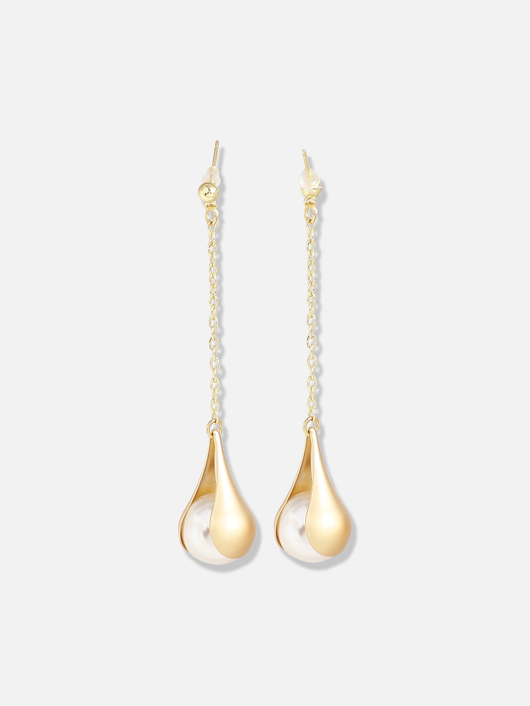 Gold Plated Pearls Casual Drop Earring