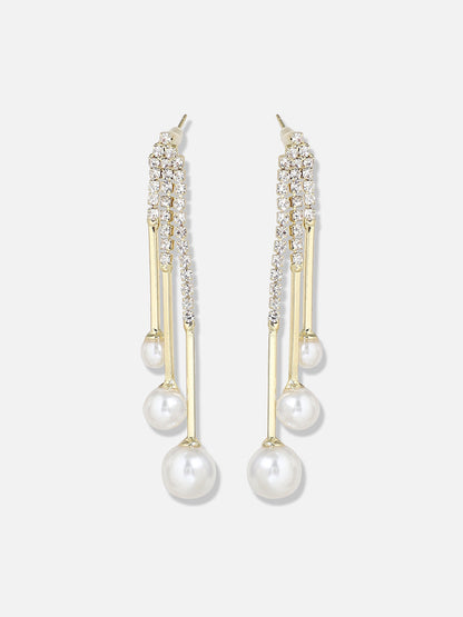 Gold Plated Pearls Casual Drop Earring