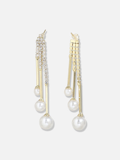 Gold Plated Pearls Casual Drop Earring