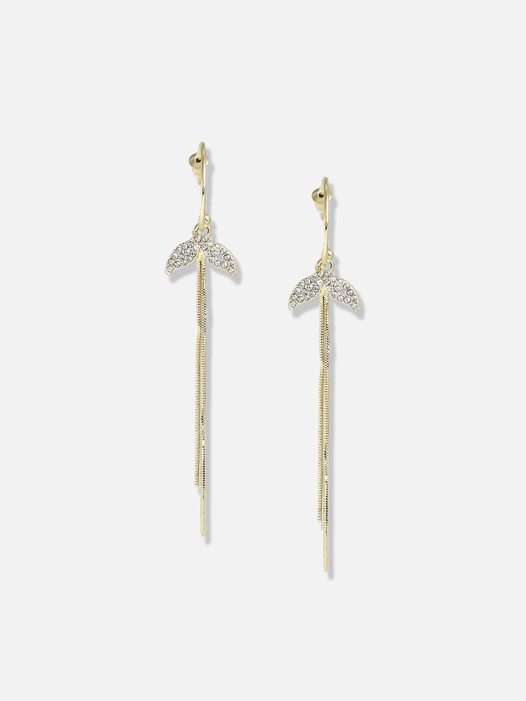 Gold Plated Designer Stone Casual Drop Earring