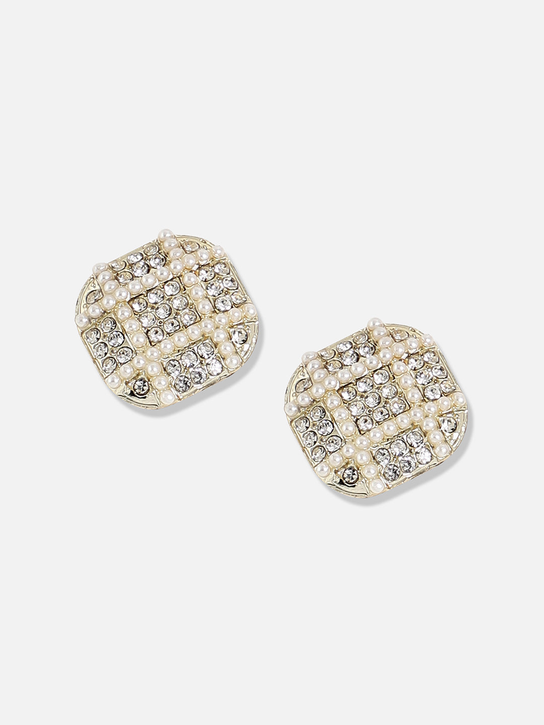 Silver Plated Designer Stone Casual Stud