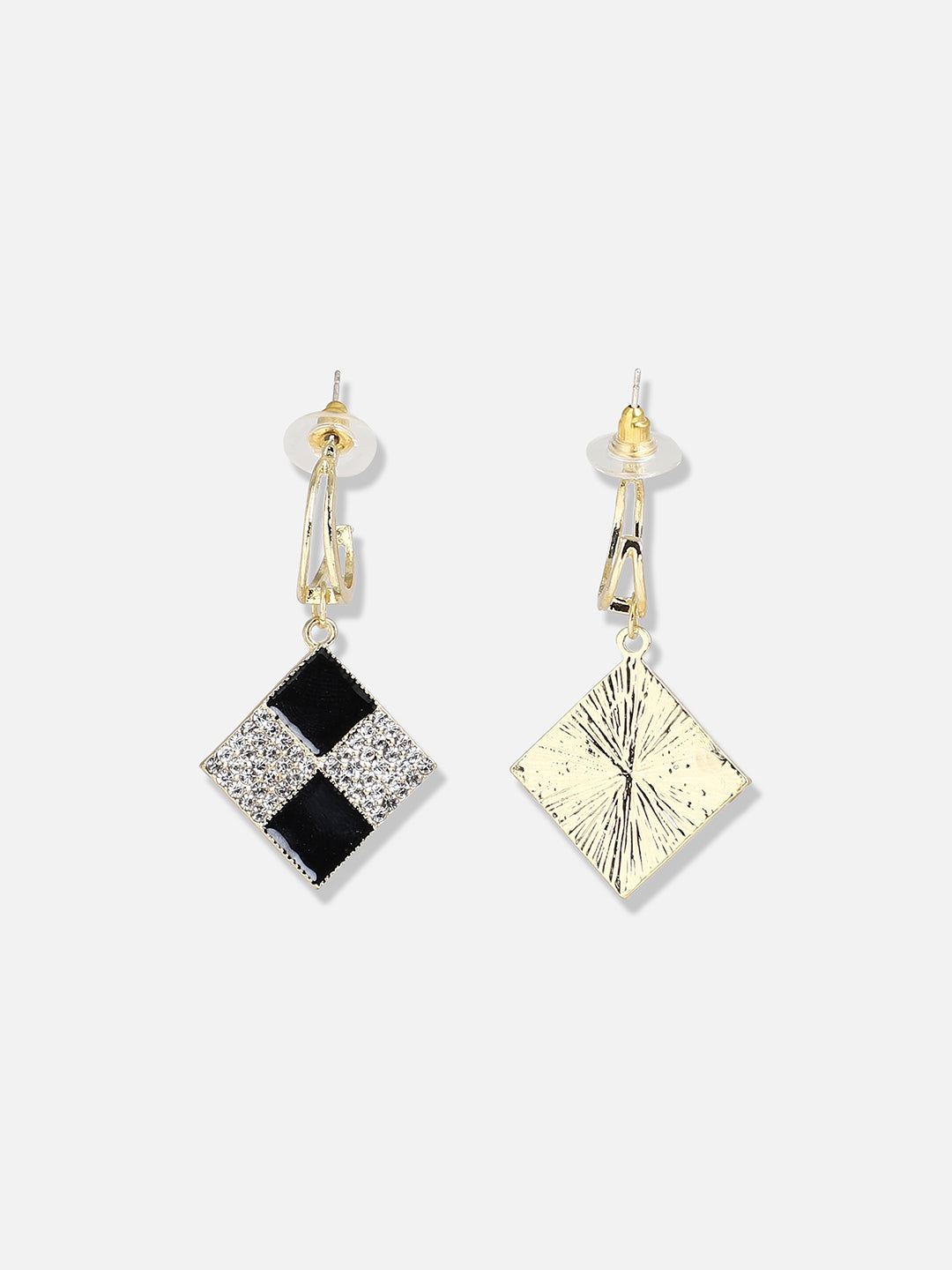 Gold Plated Designer Stone Casual Drop Earring