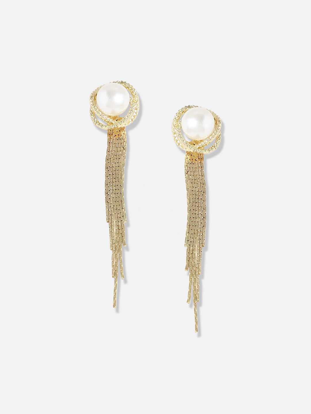 Gold Plated Designer Stone Party Drop Earring