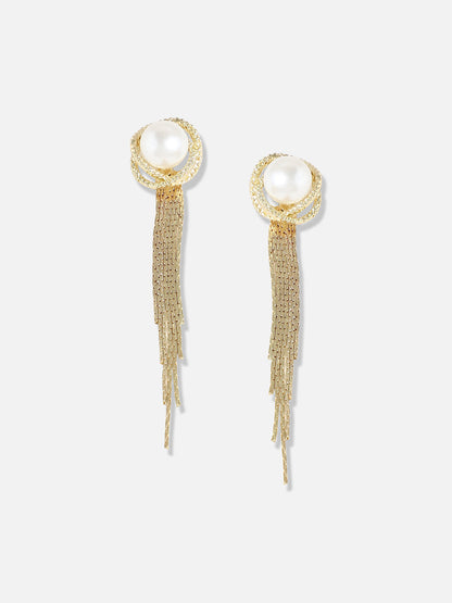 Gold Plated Designer Stone Party Drop Earring
