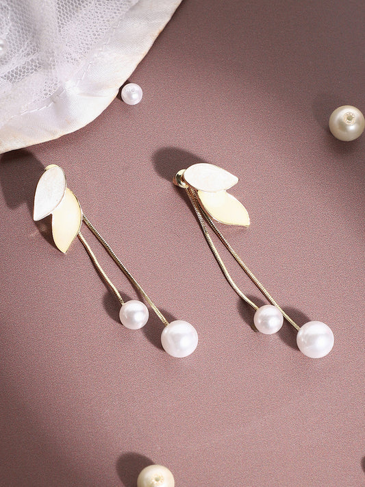 Gold Plated Pearls Casual Drop Earring