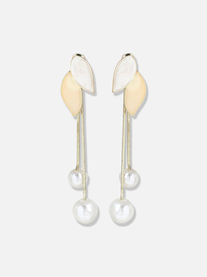 Gold Plated Pearls Casual Drop Earring