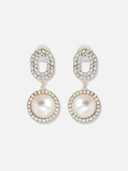 Silver Plated Designer Stone Casual Drop Earring