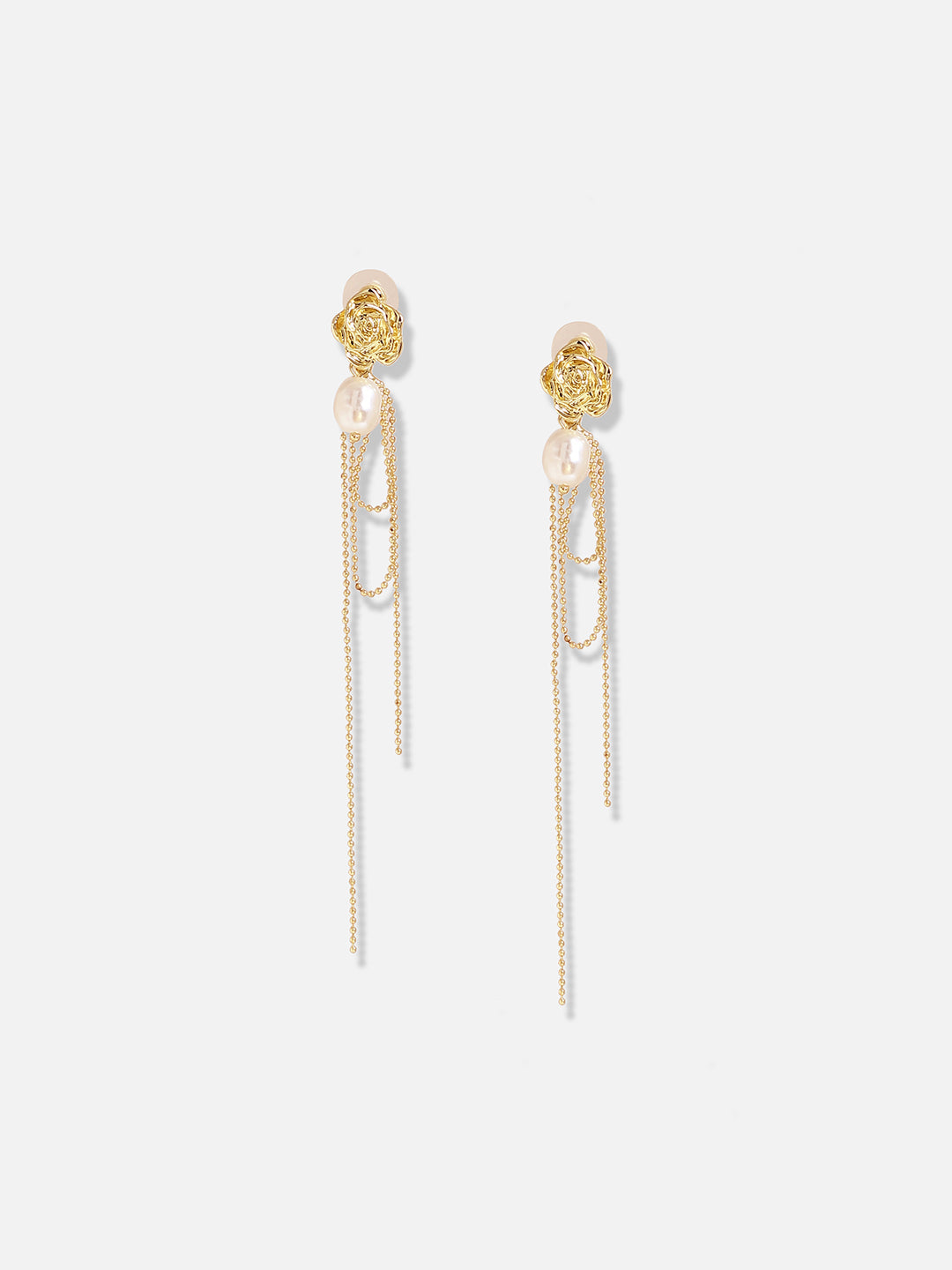 Gold Plated Designer Stone Casual Drop Earring