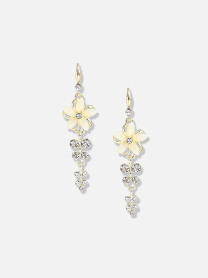 Gold Plated Designer Stone Casual Drop Earring