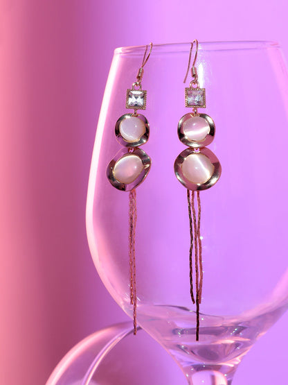 Gold Plated Designer Stone Party Drop Earring