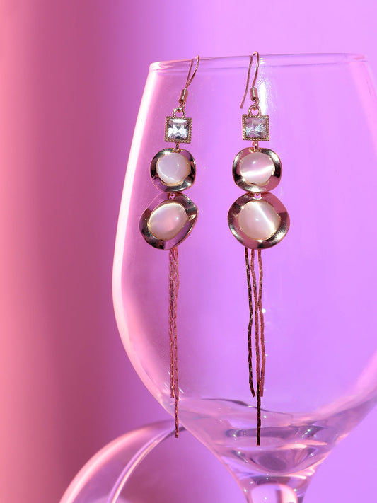 Gold Plated Designer Stone Party Drop Earring