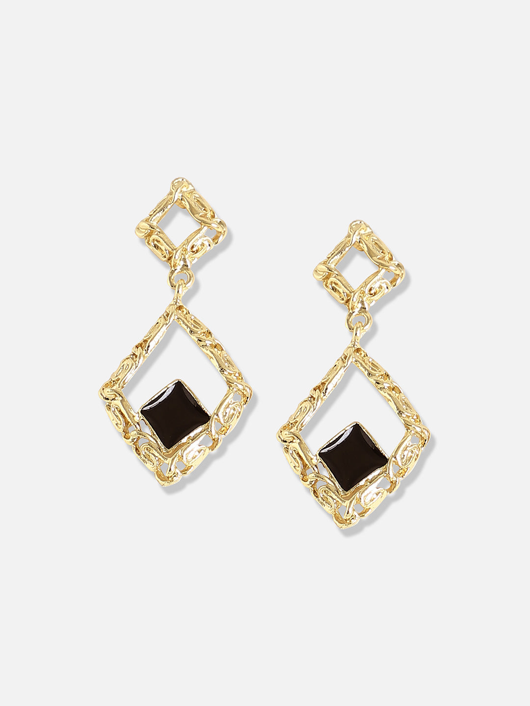Gold Plated Designer Stone Party Drop Earring
