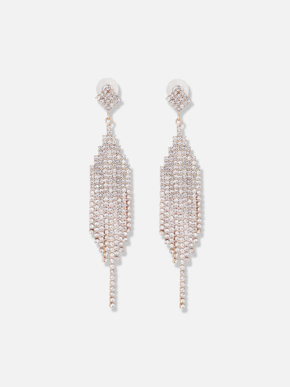 Silver Plated Designer Stone Party Drop Earring