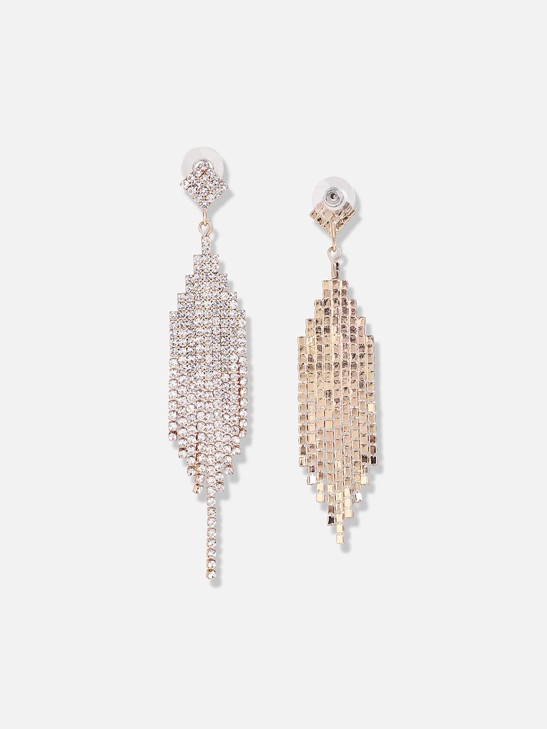 Silver Plated Designer Stone Party Drop Earring