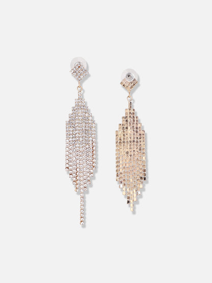 Silver Plated Designer Stone Party Drop Earring