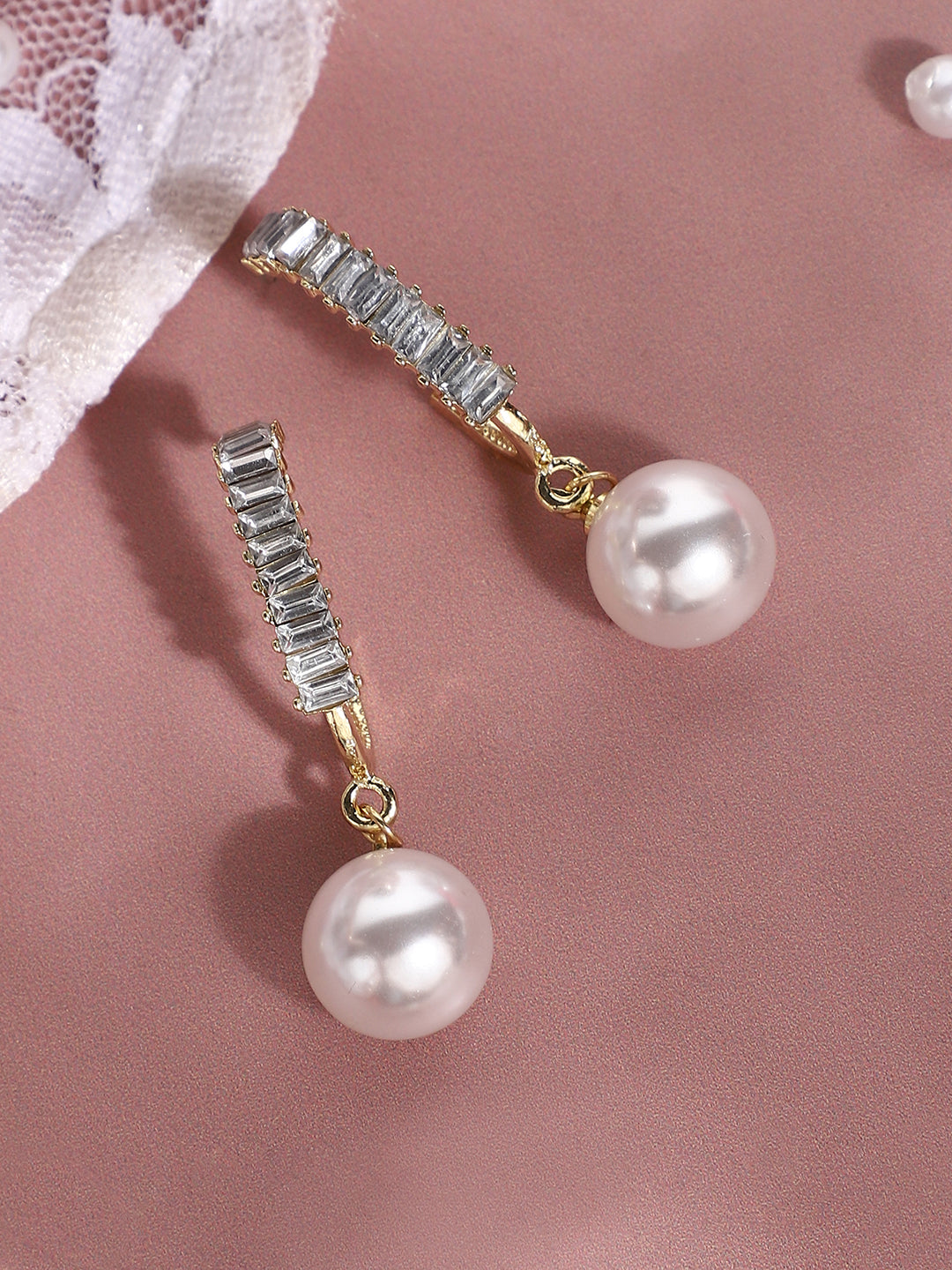 Silver Plated Pearls Casual Drop Earring