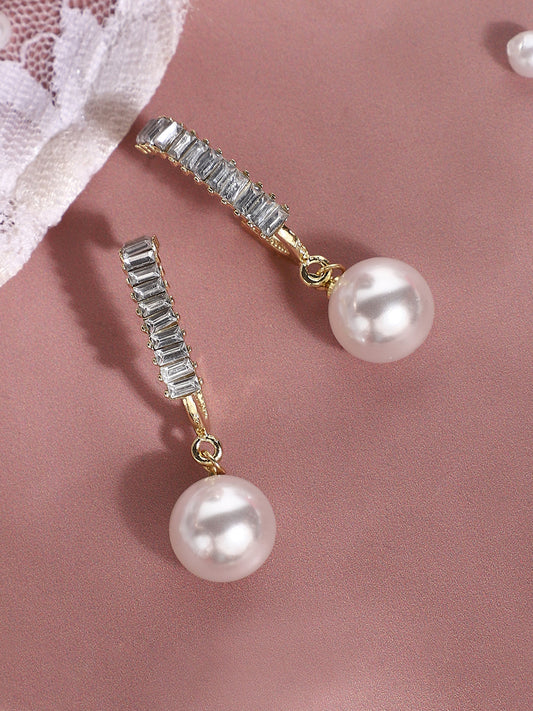 Silver Plated Pearls Casual Drop Earring