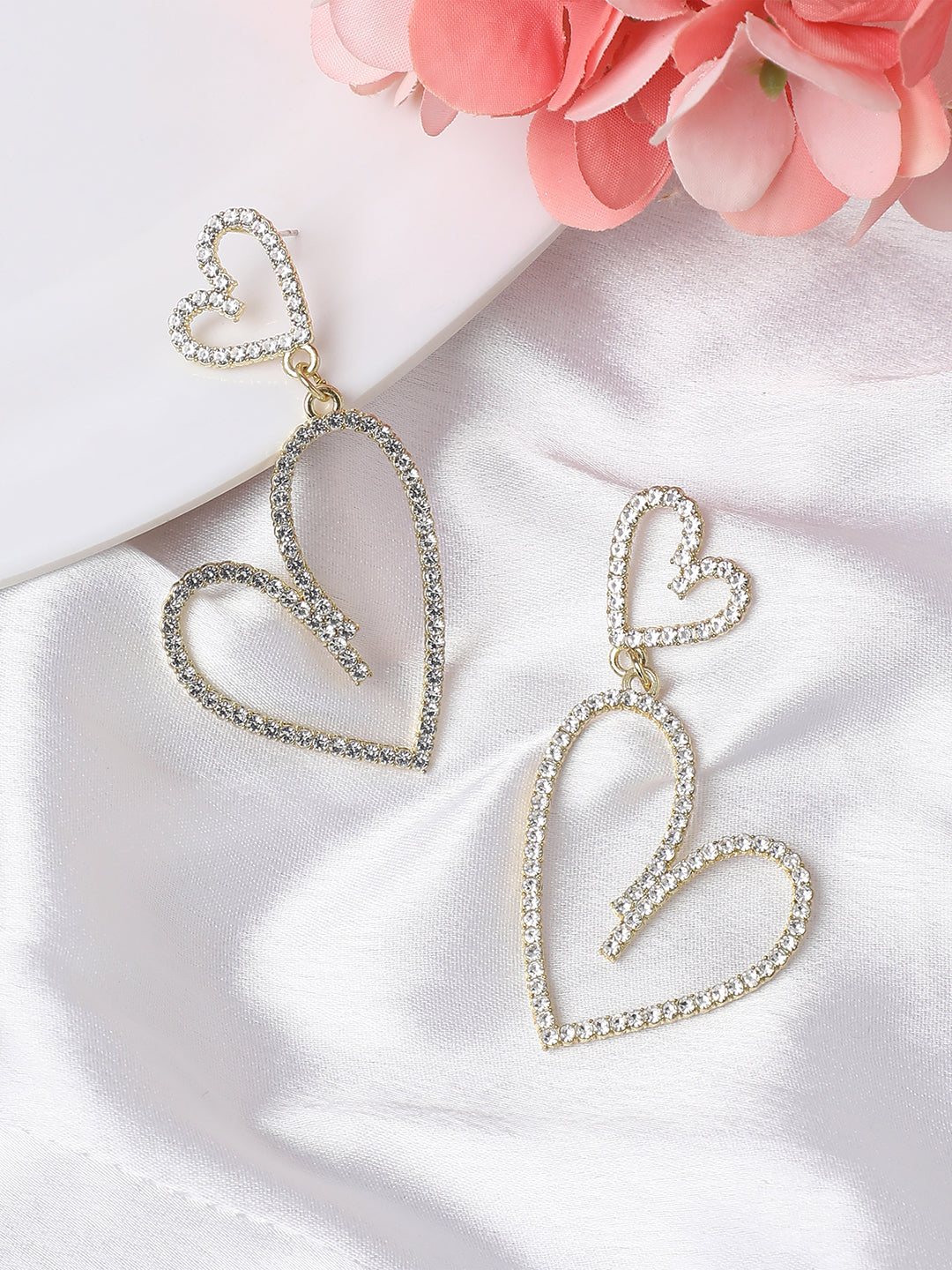 Gold Plated Designer Stone Casual Drop Earring