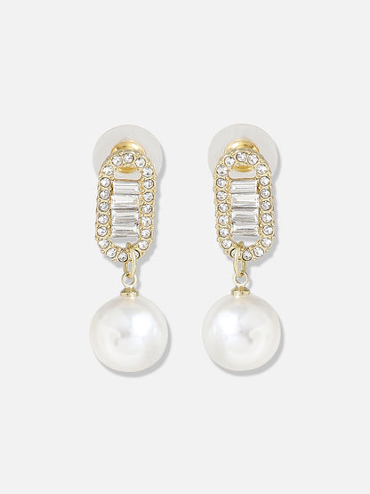 Gold Plated Pearls Casual Drop Earring