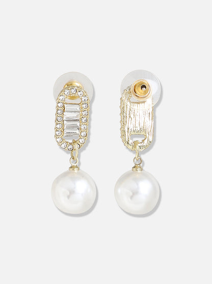 Gold Plated Pearls Casual Drop Earring
