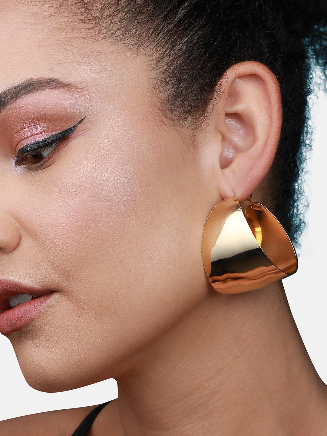 Gold-Plated Contemporary Studs Earrings