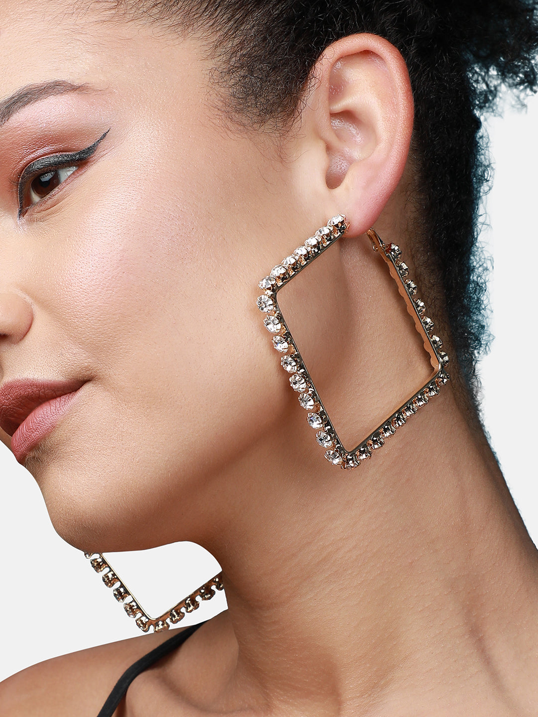 Gold-Plated Contemporary Hoop Earrings